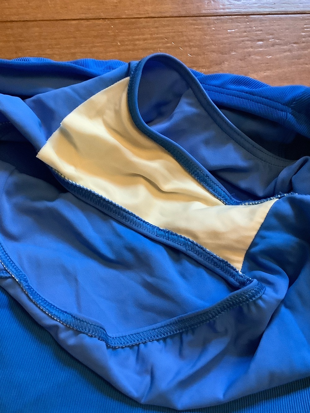 Lands' End Bright Blue Tankini Top with Swim Skirt - Picture 6 of 7
